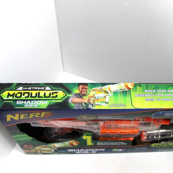 Hasbro Nerf-N-Strike Modulus Ghost Ops System Shadow ICS-6 Blaster Barrel Darts - Picture 11 of 12